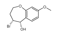 cis-4-bromo-5-hydroxy-8-methoxy-2,3,4,5-tetrahydro-1-benzoxepin Structure