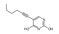 5-hex-1-ynyl-1H-pyrimidine-2,4-dione结构式