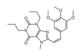 7-methyl-1,3-dipropyl-8-[(E)-2-(3,4,5-trimethoxyphenyl)ethenyl]purine-2,6-dione结构式