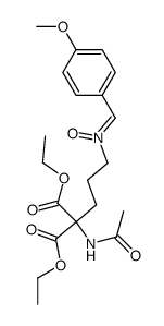 diethyl (γ-(N-(p-methoxybenzylidene)amino)propyl)acetamidomalonate N-oxide Structure