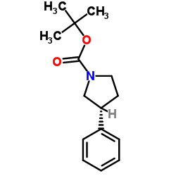 (R)-1-叔丁氧羰基-3-苯基吡咯烷结构式