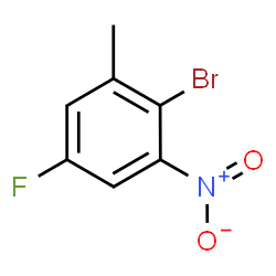 2-Bromo-5-fluoro-3-nitrotoluene结构式