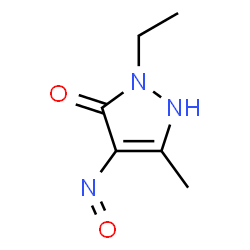 3H-Pyrazol-3-one,2-ethyl-1,2-dihydro-5-methyl-4-nitroso-结构式