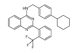 N-(4-cyclohexylbenzyl)-2-(2-(trifluoromethyl)phenyl)quinazolin-4-amine Structure