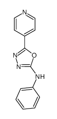 N-phenyl-5-(pyridin-4-yl)-1,3,4-oxadiazol-2-amine Structure