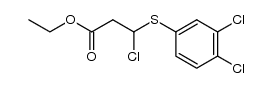 ethyl 3-chloro-3-(3,4-dichlorophenylthio)propanoate Structure