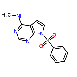 7-(benzenesulfonyl)-N-Methyl-7H-pyrrolo[2,3-d]pyrimidin-4-amine structure