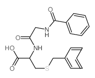 Alanine,3-(benzylthio)-N-hippuroyl-, L- (8CI)结构式