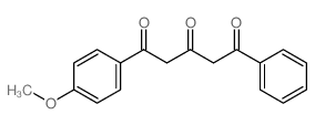 1-(4-甲氧基苯基)-5-苯基-1,3,5-戊三酮结构式