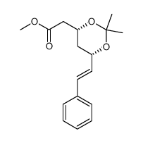 (E)-(3R,5S)-Methyl 7-phenyl-syn-3,5-(isopropylidenedioxy)heptenoate Structure