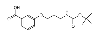 3-(3-tert-butoxycarbonylaminopropoxy)benzoic acid结构式