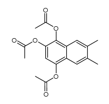 1,2,4-triacetoxi-6,7-dimetilnaftaleno结构式