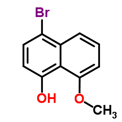 4-bromo-8-Methoxynaphthalen-1-ol结构式