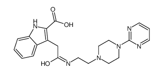 3-[2-oxo-2-[2-(4-pyrimidin-2-ylpiperazin-1-yl)ethylamino]ethyl]-1H-indole-2-carboxylic acid Structure