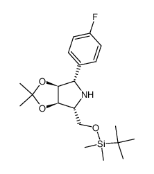 4H-1,3-Dioxolo4,5-cpyrrole, 4-(1,1-dimethylethyl)dimethylsilyloxymethyl-6-(4-fluorophenyl)tetrahydro-2,2-dimethyl-, (3aR,4R,6S,6aS)- picture