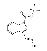 1-(tert-butoxycarbonyl)indole-3-carboxaldehyde oxime结构式