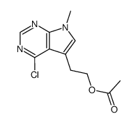 2-(4-chloro-7-methyl-7H-pyrrolo[2,3-d]pyrimidin-5-yl)ethyl acetate Structure