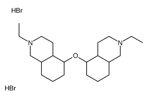 2-ethyl-5-[(2-ethyl-1,2,3,4,4a,5,6,7,8,8a-decahydroisoquinolin-2-ium-5-yl)oxy]-1,2,3,4,4a,5,6,7,8,8a-decahydroisoquinolin-2-ium,dibromide Structure