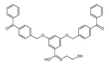 3,5-bis[(4-benzoylphenyl)methoxy]-N-(2-sulfanylethyl)benzamide结构式