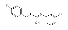 Carbamic acid, (3-chlorophenyl)-, (4-fluorophenyl)methyl ester (9CI)结构式