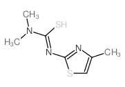 Thiourea, N,N-dimethyl-N'-(4-methyl-2-thiazolyl)- Structure