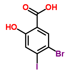 5-Bromo-2-hydroxy-4-iodobenzoic acid Structure