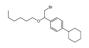 [α-(Bromomethyl)-p-cyclohexylbenzyl]hexyl ether Structure