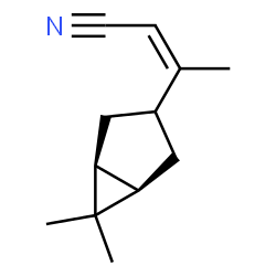 2-Butenenitrile,3-(6,6-dimethylbicyclo[3.1.0]hex-3-yl)-,(1-alpha-,3-alpha-,5-alpha-)-(9CI) Structure
