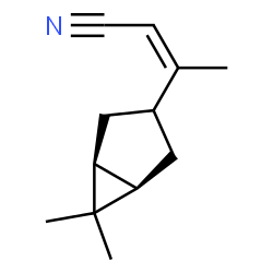 2-Butenenitrile,3-(6,6-dimethylbicyclo[3.1.0]hex-3-yl)-,(1-alpha-,3-alpha-,5-alpha-)-(9CI)结构式