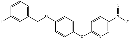 2-[4-(3-fluoro-benzyloxy)-phenoxy]-5-nitro-pyridine结构式