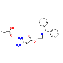 1-(Diphenylmethyl)-3-azetidinyl 3,3-diaminoacrylate acetate (1:1) picture