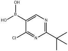 4-Chloro-2-(tert-butyl)pyrimidine-5-boronic acid structure