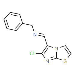 N-BENZYL-N-[(6-CHLOROIMIDAZO[2,1-B][1,3]THIAZOL-5-YL)METHYLENE]AMINE Structure