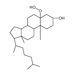 (3S,8S,9S,10R,13R,14S,17R)-5-hydroperoxy-10,13-dimethyl-17-[(2R)-6-methylheptan-2-yl]-1,2,3,4,6,7,8,9,11,12,14,15,16,17-tetradecahydrocyclopenta[a]phenanthren-3-ol结构式