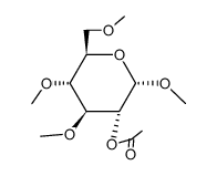 Methyl 2-O-acetyl-3,4,6-tri-O-methyl-alpha-D-glucopyranoside结构式