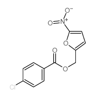 Benzoic acid,4-chloro-, (5-nitro-2-furanyl)methyl ester结构式