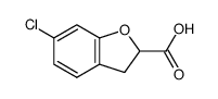6-Chloro-2,3-dihydrobenzofuran-2-carboxylic acid结构式