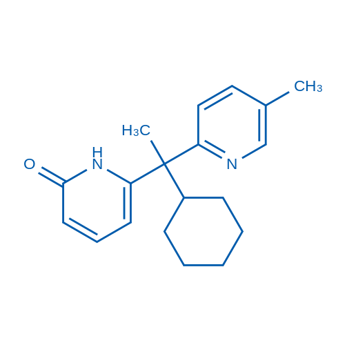 6-(1-Cyclohexyl-1-(5-methylpyridin-2-yl)ethyl)pyridin-2(1H)-one Structure