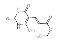 2-Propenoic acid,3-(1,2,3,4-tetrahydro-6-methyl-2,4-dioxo-5-pyrimidinyl)-, ethyl ester, (E)-(9CI)结构式