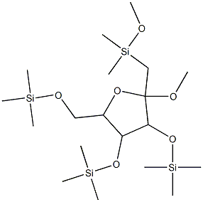 Methyl 1-O,3-O,4-O,6-O-tetrakis(trimethylsilyl)-α-D-fructofuranoside Structure