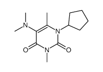 1-Cyclopentyl-5-(dimethylamino)-3,6-dimethylpyrimidine-2,4(1H,3H)-dione结构式