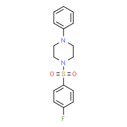 1-[(4-fluorophenyl)sulfonyl]-4-phenylpiperazine结构式