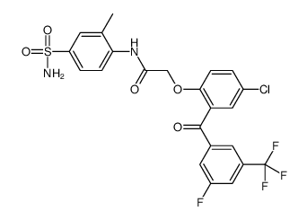 2-[4-chloro-2-[3-fluoro-5-(trifluoromethyl)benzoyl]phenoxy]-N-(2-methyl-4-sulfamoylphenyl)acetamide结构式