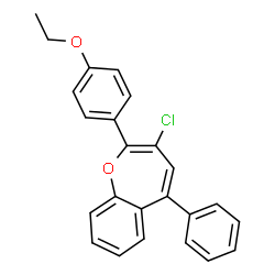 3-Chloro-2-(4-ethoxyphenyl)-5-phenyl-1-benzoxepine Structure