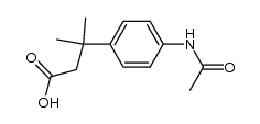 β-[4-(N-Acetylamino)phenyl]-isovaleriansaeure结构式