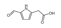1H-Pyrrole-2-acetic acid, 5-formyl- (9CI) Structure