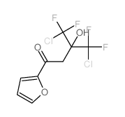 4-chloro-3-(chloro-difluoro-methyl)-4,4-difluoro-1-(2-furyl)-3-hydroxy-butan-1-one结构式