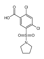 2,4-Dichloro-5-(pyrrolidin-1-ylsulfonyl)benzoic acid Structure