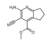methyl 2-amino-3-cyano-6,7-dihydro-5H-cyclopenta[b]pyridine-4-carboxylate结构式