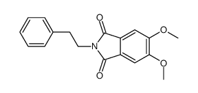 5,6-dimethoxy-2-(2-phenylethyl)isoindole-1,3-dione结构式